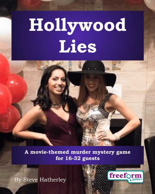 Cover for the Hollywood Lies murder mystery game