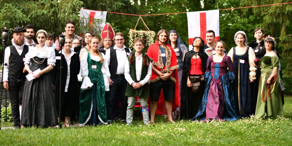 Group photo of people in costume for Court in the Act