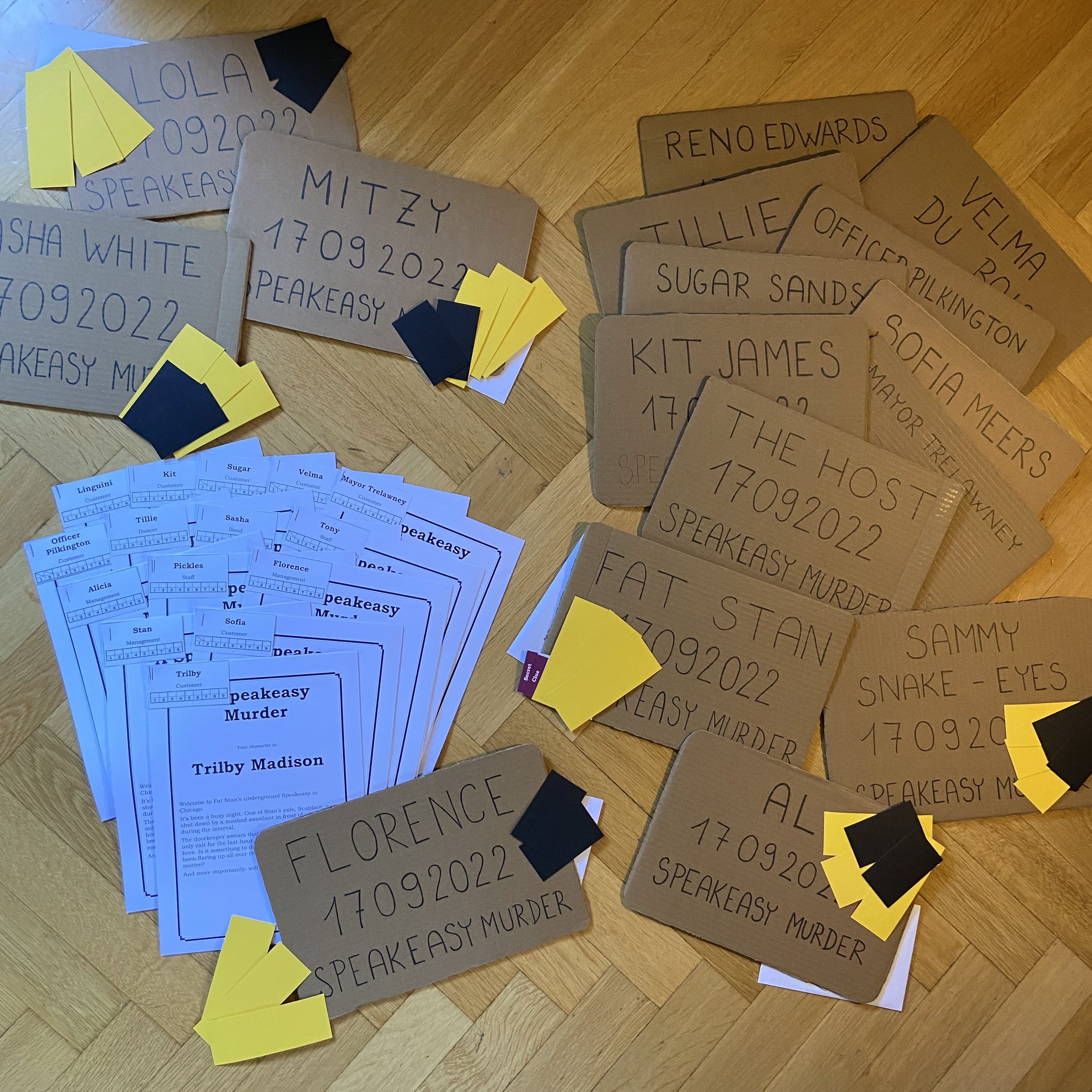 A Speakeasy Murder – character packs 
											– Michaela Mrzov 