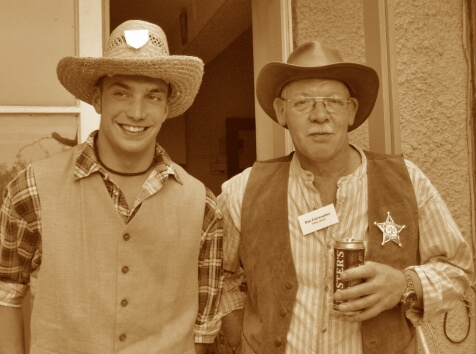 Way out West – sheriff and deputy 
											– Kay Lovell