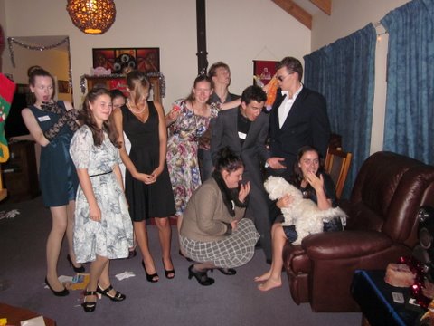 The Night before Christmas – small group photo 
								– Terence Smith