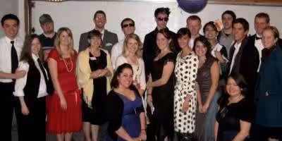 Players in costume for our Casino Fatale murder mystery game.