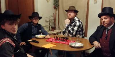 Playing our Way out West murder mystery game