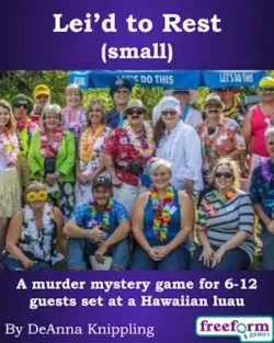 Cover to Lei'd to Rest, a murder mystery game.