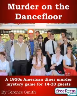 Cover to Murder on the Dancefloor, a murder mystery game.