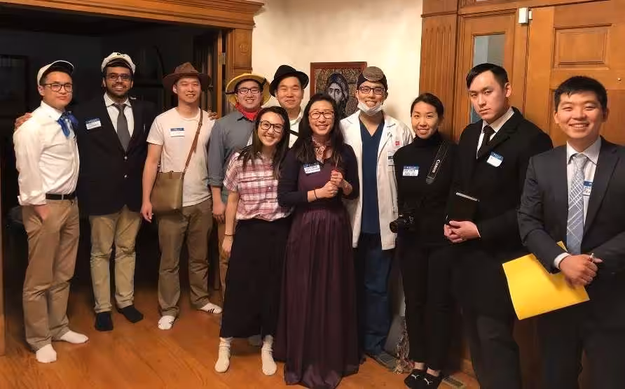 A group of young people dressed up and playing Death in the Gambia