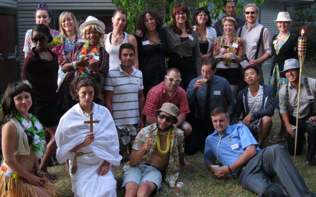 Lei’d to Rest murder mystery party photos