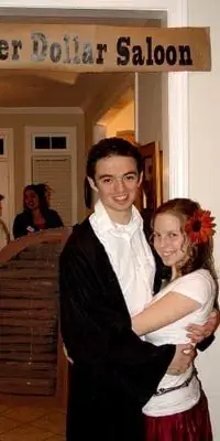 A young couple playing Way out West, our wild west themed murder mystery game