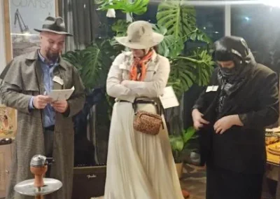 Playing our Curse of the Pharaoh murder mystery game
