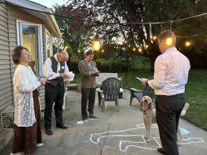Playing our The Kiss of Death murder mystery game