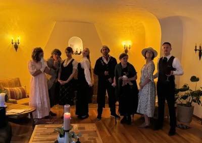 Playing our The Kiss of Death Victorian Gothic murder mystery game