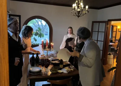 Playing our The Kiss of Death Victorian Gothic murder mystery game