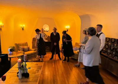 Playing our The Kiss of Death Victorian Gothic murder mystery game