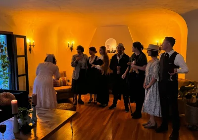 Playing our The Kiss of Death Victorian Gothic murder mystery game