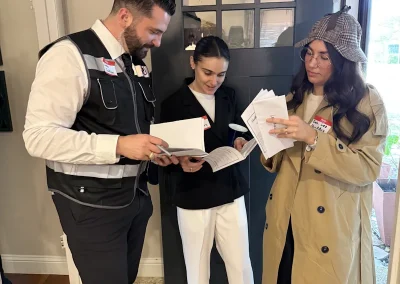 People playing our Death at the Derby murder mystery game.