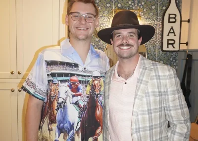 People playing our Death at the Derby murder mystery game.