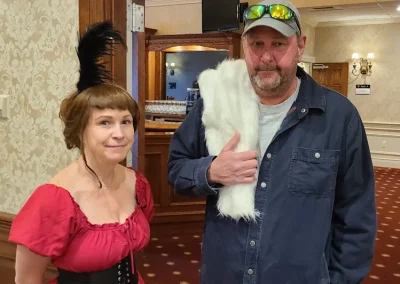 People playing our Way out West murder mystery party game