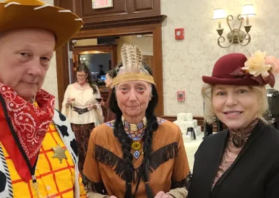 People playing our Way out West murder mystery party game