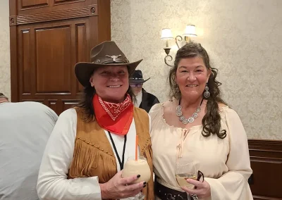 People playing our Way out West murder mystery party game