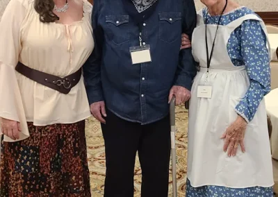 People playing our Way out West murder mystery party game