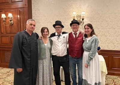 People playing our Way out West murder mystery party game