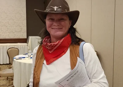 People playing our Way out West murder mystery party game