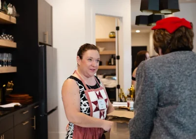 People playing our Dazzled to Death murder mystery party.