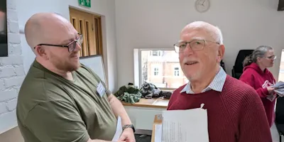 Playing our ghostly A Haunting in Hartwick murder mystery game.