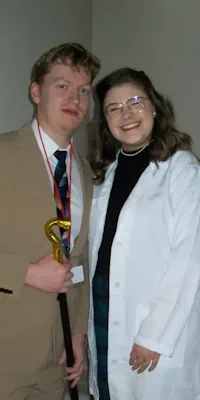 Playing our ghostly A Haunting in Hartwick murder mystery game.