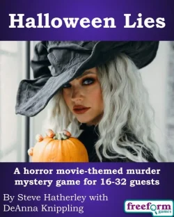 Cover to our Halloween Lies murder mystery game.
