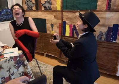 Playing The Deadly Library, a murder mystery party game.