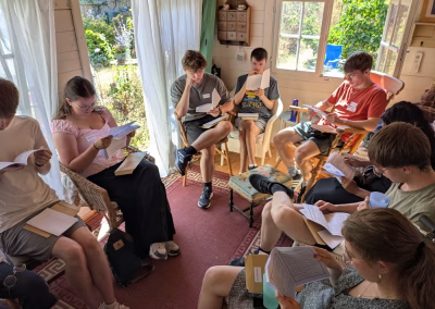 Playing The Deadly Library murder mystery game - reading character backgrounds!
