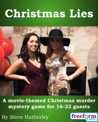Cover to Christmas Lies murder mystery party game