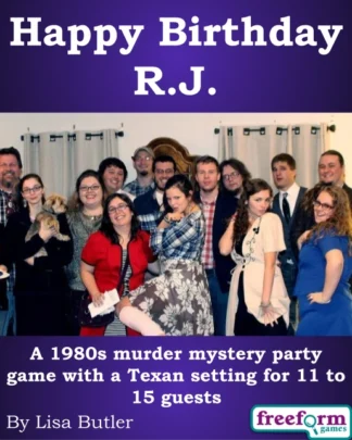 Cover for Happy Birthday R.J. murder mystery party game
