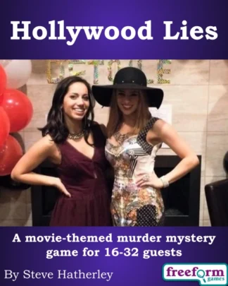 Cover to Hollywood Lies murder mystery game