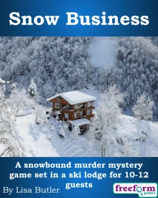 Cover to Snow Business murder mystery game