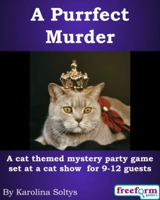 Cover for A Purrfect Murder showing a cat with a crown